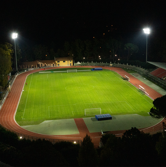 COLLAUDO ILLUMINAZIONE STADIO I-DEA LUCE ARCHITETTURA