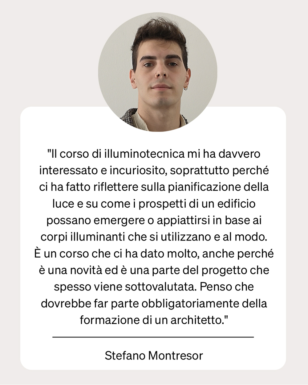 STEFANO MONTRESOR unibo architettura illuminotecnica